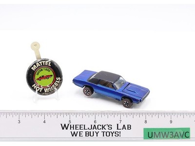 Custom T-Bird BLUE 1967 1968 Hot Wheels Redline Mattel Vintage RL w/ Button USA