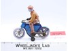 Rider on Blue Bicycle 1960's Japan Wind Up Tin Toy