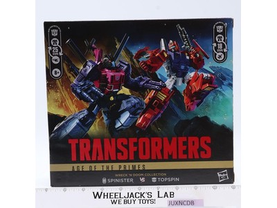 Spinister Vs Topspin Transformers Age of the Primes 2025 Hasbro NEW SEALED