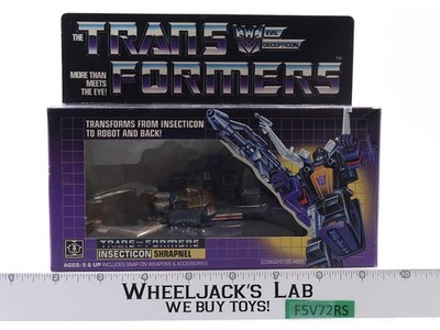 Shrapnel 100% Complete W/Box & INSERT 1985 Vintage Hasbro G1 Transformers Figure