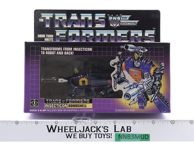 Bombshell 100% Complete W/BOX & INSERT 1985 Vintage Hasbro G1 Transformers