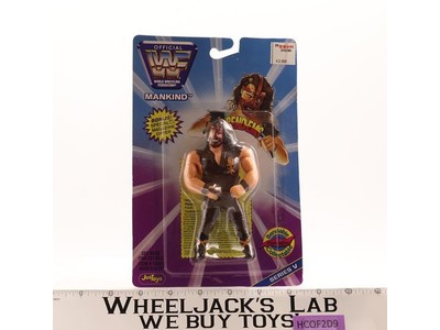 Mankind WWF Wrestling Bend-ems Series V 1997 JusToys Action Figure NEW SEALED