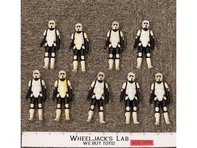 Lot of 9 Star Wars Biker Scouts 1970s-1980s Kenner Vintage Action Figures