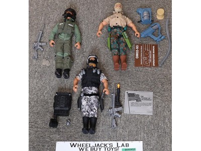 Lot of 3 GI Joe Hall of Fame 1990s Hasbro 12" Action Figures and Accessories