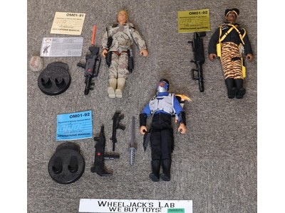 Lot of 3 GI Joe Hall of Fame 1990s Hasbro 12" Action Figures and Accessories