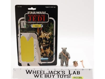 Teebo Ewok 100% Complete 77 Back-A Star Wars ROTJ 1983 Kenner Figure NO REPRO