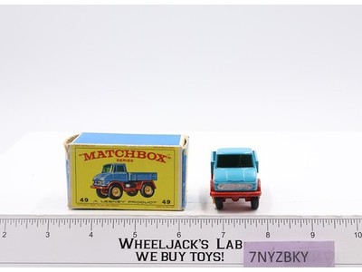 Unimog No. 49 Original Box Lesney Matchbox 1960's Made in England Blue & Red