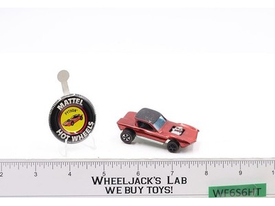 Python Red w/ Black Roof Hot Wheels 1967 1968 Mattel Vtg Redline RL HK w/ Button