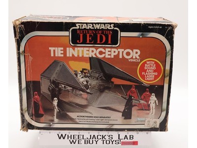 Imperial Tie Interceptor 100% Complete Star Wars ROTJ 1983 Kenner Vehicle