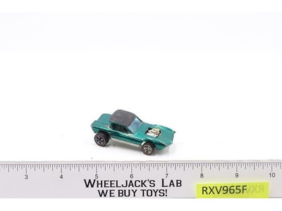 Python Teal Green w/ Black Roof 1967 1968 Hot Wheels Mattel Vtg Redline