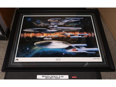 NCC-1701 U.S.S. Enterprise Commemorative by Artist James Cukr Poster 25x34 W/COA