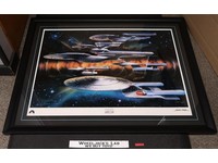 NCC-1701 U.S.S. Enterprise Commemorative by Artist James Cukr Poster 25x34 W/COA
