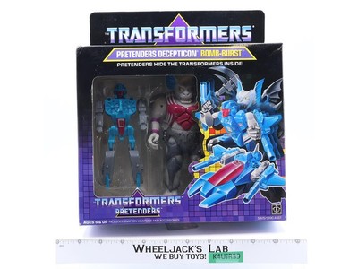 Bomb-Burst Pretenders 100% Complete W/BOX & INSERT 1988 Vintage G1 Transformers