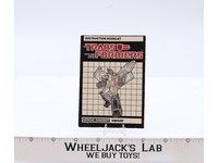 Swoop Action Figure Instruction Manual Booklet 1985 Hasbro G1 Transformers