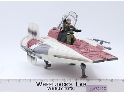 A-Wing Fighter W/Pilot Complete Star Wars POTF 1997 Hasbro Action Figure Vehicle