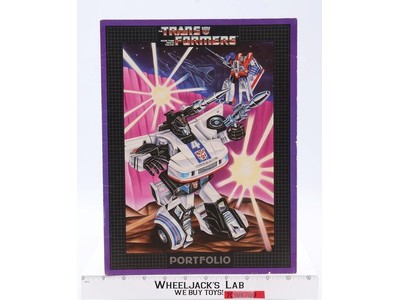 G1 Transformers Portfolio Pocket Folder 1986 Vintage Jazz Sky Warp