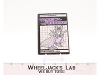 Dirge Action Figure Instruction Manual Booklet 1985 Hasbro G1 Transformers