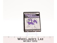 Scorponok Action Figure Instruction Manual Booklet 1987 G1 Transformers