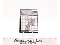 Octane Instructions Manual Booklet 1986 Hasbro G1 Transformers Vintage Figure