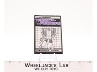 Blitzwing Instruction Manual Booklet 1985 Hasbro G1 Transformers