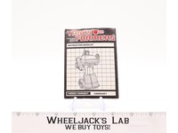 Camshaft Instruction Manual Booklet 1984 Hasbro G1 Transformers Action Figure