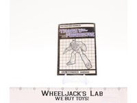 Barrage Action Figure Instruction Manual Booklet 1985 Hasbro G1 Transformers
