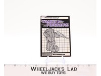 Motormaster Instruction Manual Booklet 1985 Hasbro G1 Transformers