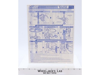 Battle Copter 1990 ORIGINAL Instructions Blueprints G.I. Joe Hasbro Figure