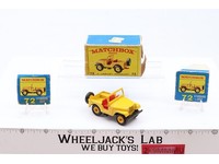 Standard Jeep No. 72 Original Box Lesney Matchbox 1960's Made In England Vintage