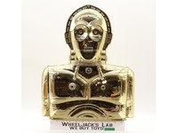 GOLD C-3PO Action Figure Storage Case Star Wars 1983 Kenner Vintage