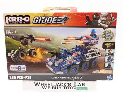 GI Joe Cobra Armored Assault 256 Pcs Kreon x3 Kre-O A3364 Hasbro Toys R Us NEW