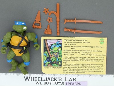 Leonardo HARD HEAD 100% Complete Teenage Mutant Ninja Turtle 1988 Playmates