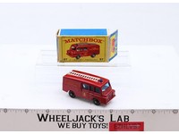 Land Rover Fire Truck No. 57 Original Box Lesney Matchbox 1960's Made In England