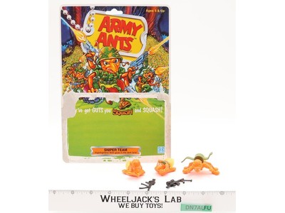 Sniper Team Army Ants Orange 1987 Hasbro Action Figure Set With Card Complete