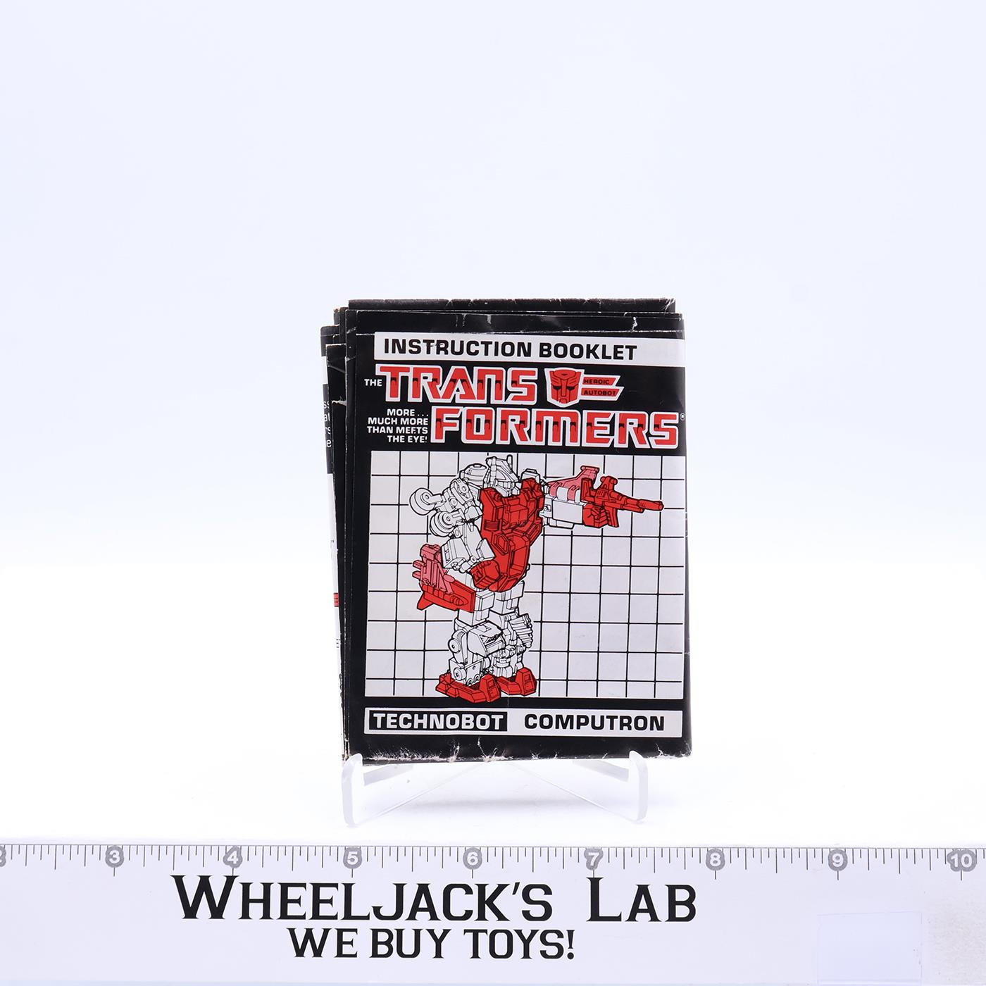 Computron Action Figure Instruction Manual Booklet 1987 Hasbro G1 Transformers