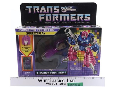 Squeezeplay Headmasters Complete W/Box/ Insert G1 Transformers NM UNUSED STICERS
