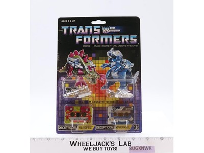 Slugfest & Overkill SILVER G1 Transformers Hasbro 1986 Vintage Figures NEW