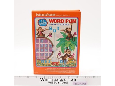 Word Fun W/ Box + Manual Intellivision 1980 Mattel Vintage Game Cartridge