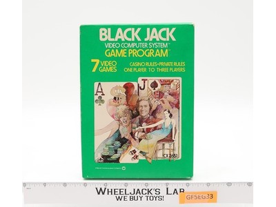 Black Jack W/ Box + Manual ATARI 2600 1977 Vintage Game Cartridge