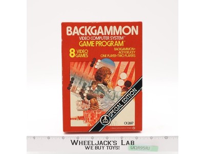 Backgammon Special Edition W/ Box + Manual ATARI 2600 1979 Vintage Cartridge