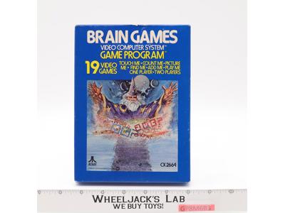 Brain Games W/ Box + Manual ATARI 2600 1978 Vintage Game Cartridge