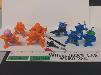 Army Ants Lot of 8 Orange Blue 1987 Hasbro Vintage Action Figures