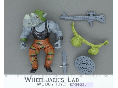 Rocksteady HARD HEAD 100% Complete Teenage Mutant Ninja Turtles 1988 Playmates