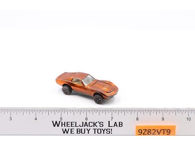 Custom Corvette Orange w/ White Int 1968 Redline Hot Wheels Mattel Vtg RL USA