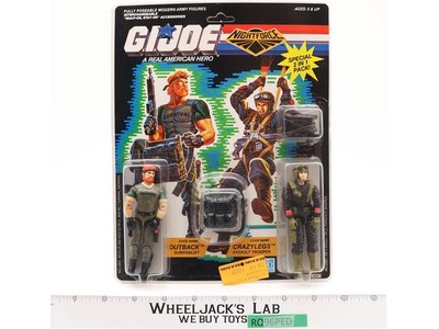 Night Force Outback Crazylegs GI Joe 1988 Hasbro Vintage Figure NEW MOSC