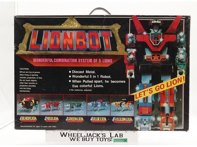 Lionbot Voltron 5 in 1 Die-Cast Chogokin 1980s Taiwan Version Figure Set MIB