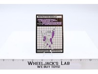 Weirdwolf Action Figure Instruction Booklet Manual 1987 G1 Transformers