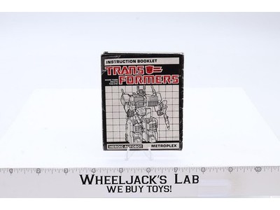 Metroplex Instruction Manual Booklet 1985 Hasbro G1 Transformers