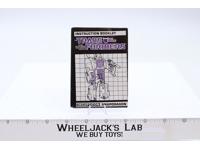 Snapdragon Action Figure Instruction Manual Booklet 1986 Hasbro G1 Transformers