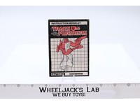Highbrow Action Figure Vintage Instruction Manual Booklet 1987 G1 Transformers